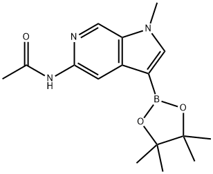 Acetamide, N-[1-methyl-3-(4,4,5,5-tetramethyl-1,3,2-dioxaborolan-2-yl)-1H-pyrrolo[2,3-c]pyridin-5-yl]- Struktur