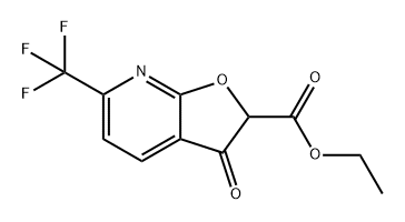 Furo[2,3-b]pyridine-2-carboxylic acid, 2,3-dihydro-3-oxo-6-(trifluoromethyl)-, ethyl ester Struktur