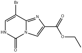 Imidazo[1,2-c]pyrimidine-2-carboxylic acid, 8-bromo-5,6-dihydro-5-oxo-, ethyl ester Struktur