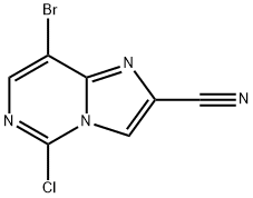 Imidazo[1,2-c]pyrimidine-2-carbonitrile, 8-bromo-5-chloro- Struktur