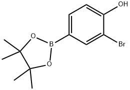 Phenol, 2-bromo-4-(4,4,5,5-tetramethyl-1,3,2-dioxaborolan-2-yl)- Struktur