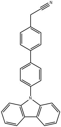 [1,1'-Biphenyl]-4-acetonitrile, 4'-(9H-carbazol-9-yl)- Struktur