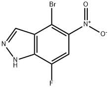 4-bromo-7-fluoro-5-nitro-1H-indazole Struktur