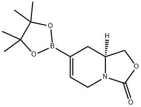 3H-Oxazolo[3,4-a]pyridin-3-one, 1,5,8,8a-tetrahydro-7-(4,4,5,5-tetramethyl-1,3,2-dioxaborolan-2-yl)-, (8aS)- Struktur