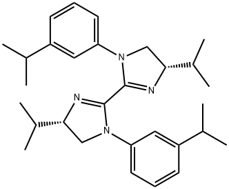 2,2'-Bi-1H-imidazole, 4,4',5,5'-tetrahydro-4,4'-bis(1-methylethyl)-1,1'-bis[3-(1-methylethyl)phenyl]-, (4S,4'S)- Struktur