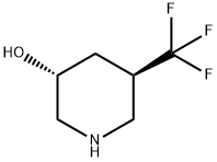 (3R,5R)-5-Trifluoromethyl-piperidin-3-ol Struktur