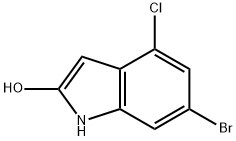 6-Bromo-4-chloro-1H-indol-2-ol Struktur