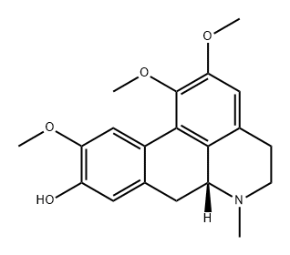 4H-Dibenzo[de,g]quinolin-9-ol, 5,6,6a,7-tetrahydro-1,2,10-trimethoxy-6-methyl-, (6aR)- Struktur