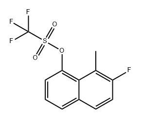 Methanesulfonic acid, 1,1,1-trifluoro-, 7-fluoro-8-methyl-1-naphthalenyl ester Struktur