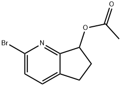 5H-Cyclopenta[b]pyridin-7-ol, 2-bromo-6,7-dihydro-, 7-acetate Struktur