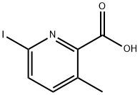 2-Pyridinecarboxylic acid, 6-iodo-3-methyl- Struktur