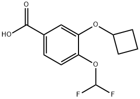 Benzoic acid, 3-(cyclobutyloxy)-4-(difluoromethoxy)- Struktur