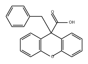 9H-Xanthene-9-carboxylic acid, 9-(phenylmethyl)- Struktur