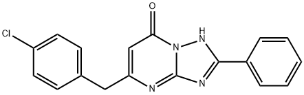 [1,2,4]Triazolo[1,5-a]pyrimidin-7(1H)-one, 5-[(4-chlorophenyl)methyl]-2-phenyl- Struktur