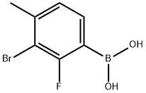 3-Bromo-2-fluoro-4-methylphenylboronic acid Struktur