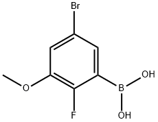 5-Bromo-2-fluoro-3-methoxyphenylboronic acid Struktur