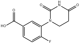 Benzoic acid, 4-fluoro-3-(tetrahydro-2,4-dioxo-1(2H)-pyrimidinyl)- Struktur