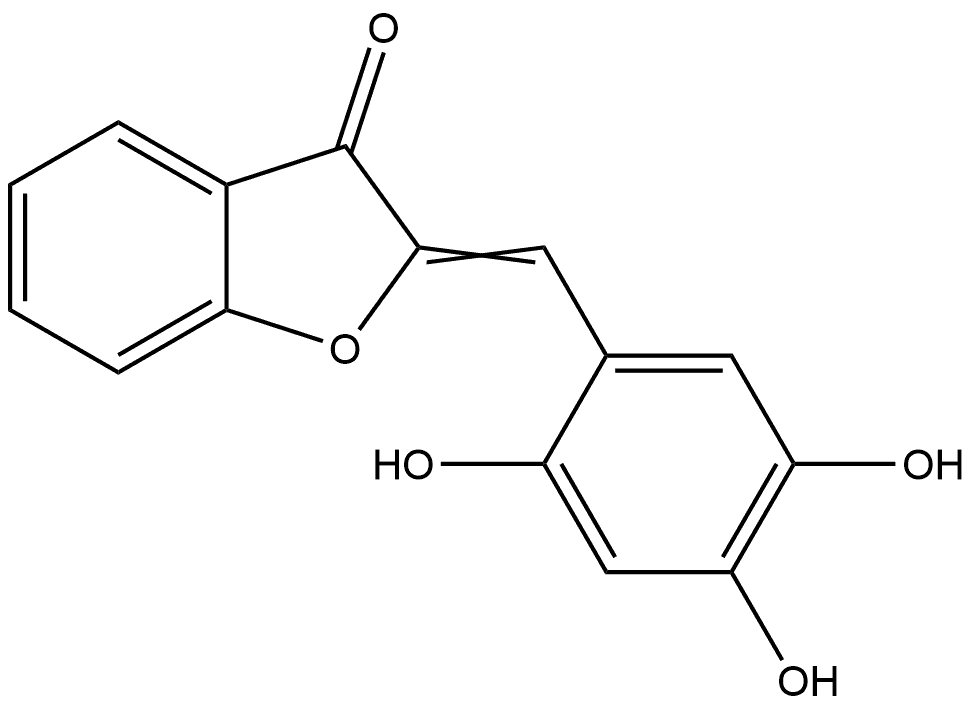 2-[(2,4,5-Trihydroxyphenyl)methylene]-3(2H)-benzofuranone Struktur