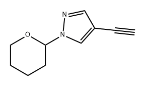 1H-Pyrazole, 4-ethynyl-1-(tetrahydro-2H-pyran-2-yl)- Struktur