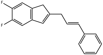 2-cinnamyl-5,6-difluoro-1H-indene Struktur