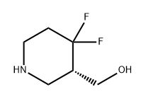 3-Piperidinemethanol, 4,4-difluoro-, (3S)- Struktur