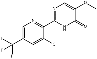 2-(3-Chloro-5-(trifluoromethyl)pyridin-2-yl)-5-methoxypyrimidin-4(3H)-one Struktur