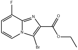 Ethyl 3-bromo-8-fluoroimidazo[1,2-a]pyridine-2-carboxylate Struktur