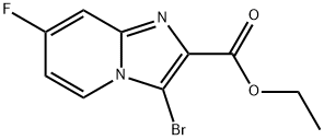 Ethyl 3-bromo-7-fluoroimidazo[1,2-a]pyridine-2-carboxylate Struktur