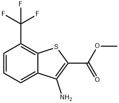 Methyl 3-amino-7-(trifluoromethyl)-1-benzothiophene-2-carboxylate Struktur