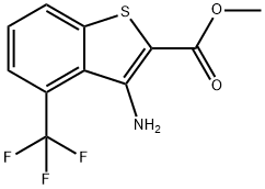 Methyl 3-amino-4-(trifluoromethyl)-1-benzothiophene-2-carboxylate Struktur