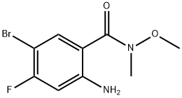 Benzamide, 2-amino-5-bromo-4-fluoro-N-methoxy-N-methyl- Struktur