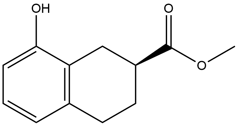 methyl (S)-8-hydroxy-1,2,3,4-tetrahydronaphthalene-2-carboxylate Struktur