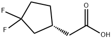 Cyclopentaneacetic acid, 3,3-difluoro-, (1R)- Struktur