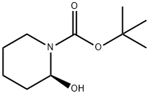 1-Piperidinecarboxylic acid, 2-hydroxy-, 1,1-dimethylethyl ester, (2S)- Struktur