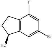 1H-Inden-1-ol, 6-bromo-4-fluoro-2,3-dihydro-, (1S)- Struktur