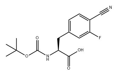 L-Phenylalanine, 4-cyano-N-[(1,1-dimethylethoxy)carbonyl]-3-fluoro- Struktur