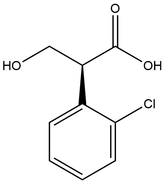 Benzeneacetic acid, 2-chloro-α-(hydroxymethyl)-, (αS)- Struktur