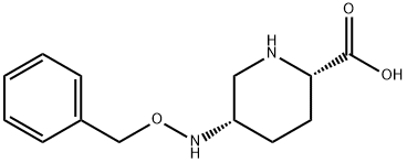 2-Piperidinecarboxylic acid, 5-[(phenylmethoxy)amino]-, (2S,5S)- Struktur