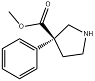 3-Pyrrolidinecarboxylic acid, 3-phenyl-, methyl ester, (3S)- Struktur