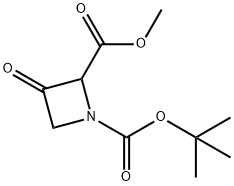 1,2-Azetidinedicarboxylic acid, 3-oxo-, 1-(1,1-dimethylethyl) 2-methyl ester Struktur