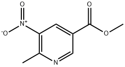 3-Pyridinecarboxylic acid, 6-methyl-5-nitro-, methyl ester Struktur