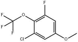 1-Chloro-3-fluoro-5-methoxy-2-(trifluoromethoxy)benzene Struktur