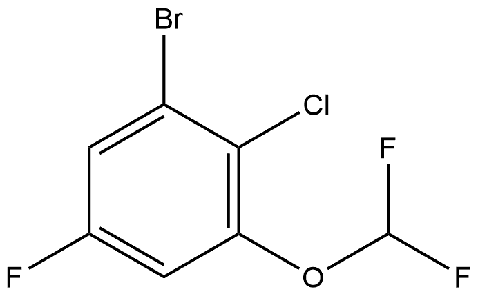 1-bromo-2-chloro-3-(difluoromethoxy)-5-fluorobenzene Struktur