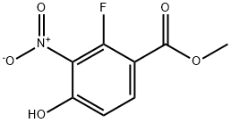 Benzoic acid, 2-fluoro-4-hydroxy-3-nitro-, methyl ester Struktur