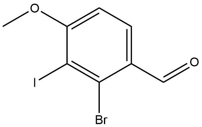 2-bromo-3-iodo-4-methoxybenzaldehyde Struktur