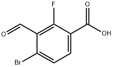 Benzoic acid, 4-bromo-2-fluoro-3-formyl- Struktur