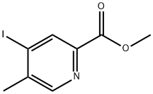 2-Pyridinecarboxylic acid, 4-iodo-5-methyl-, methyl ester Struktur