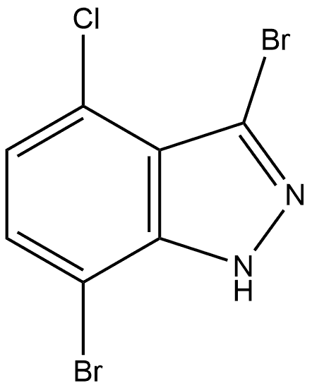 3,7-dibromo-4-chloro-1H-indazole Struktur