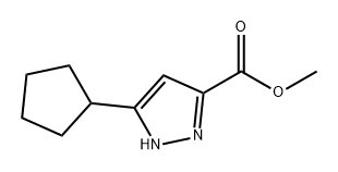 1H-Pyrazole-3-carboxylic acid, 5-cyclopentyl-, methyl ester Struktur