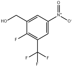 Benzenemethanol, 2-fluoro-5-nitro-3-(trifluoromethyl)- Struktur